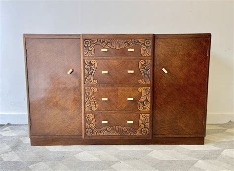 Vintage Art Deco Sideboard with Drawers for sale at Pamono