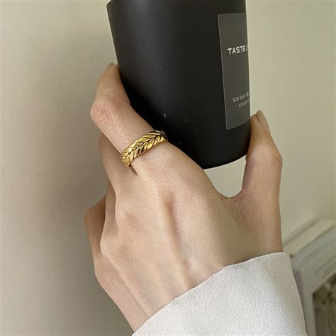 korean style ins fashionable design sense golden wheat ear twist unique