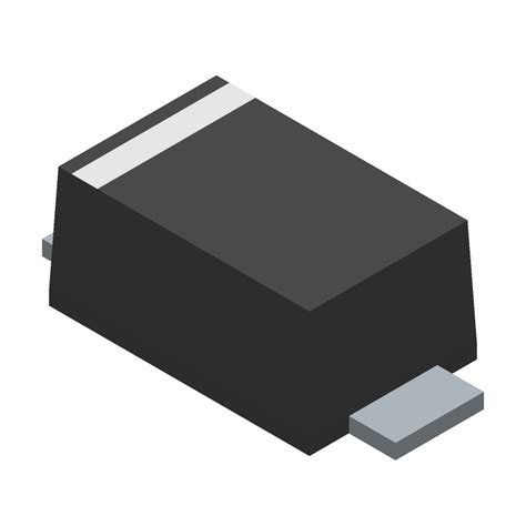 1N4007W-T footprint, schematic symbol and 3D model by Rectron