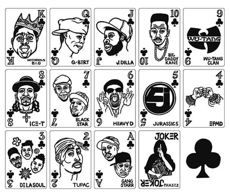 hip hop playing cards
