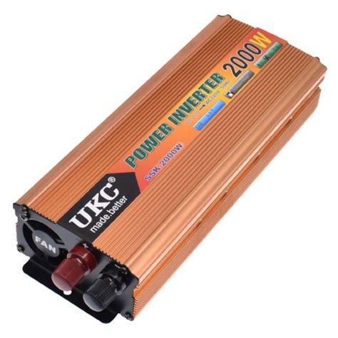 Инвертор на напрежението, UKC, 12V – 220V, мощност 2000W, Връзка към ...