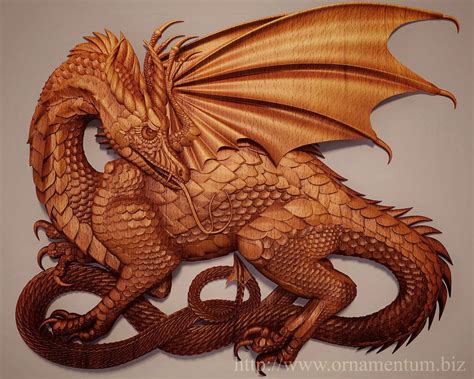 Деревянный резной дракон из ореха или бука by OrnamentumWood on Etsy ...