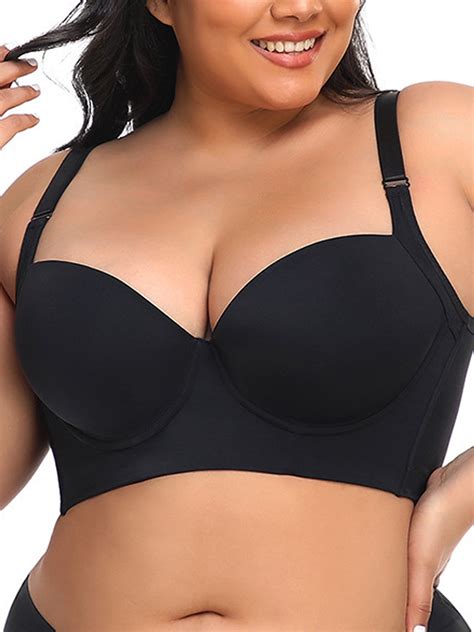 Sveltors Push Up Wire Plus Size Bra for Women Full Coverage Sculpting