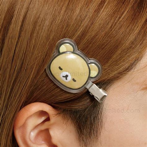 japan san  acrylic hair clip set rilakkuma puffy kawaii limited