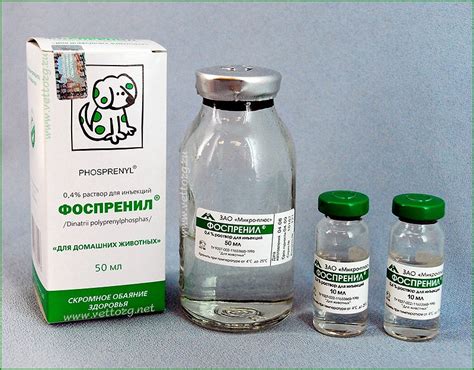Фоспренил для собак: описание и показания к применению