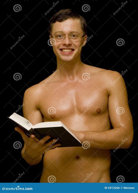 Portrait of Smiling Naked Male Stock Photo - Image of isolated