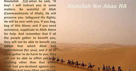 Advice Rasulullah To Ibn Abbas In Arabic - historyploaty