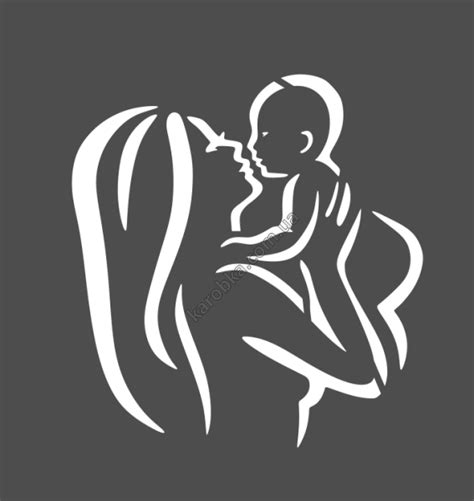 Трафарет "Мама с ребенком 2": цена, описание, продажа - kArobka.com.ua