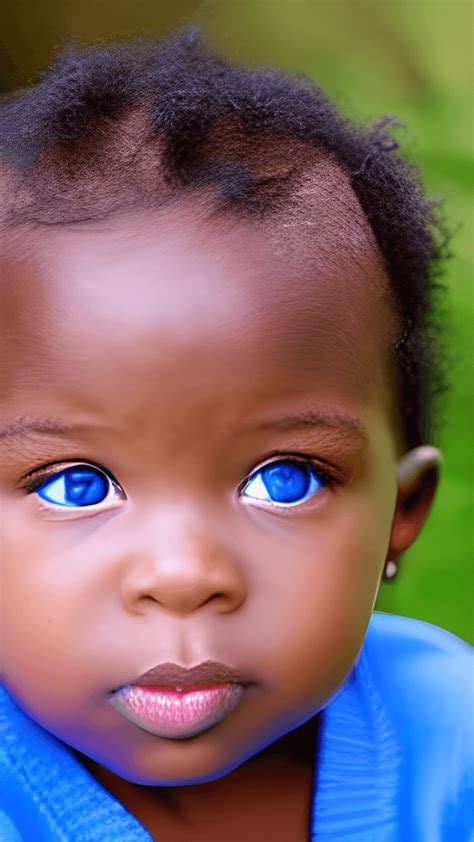 suesses schwarzes baby mit blauen augen creative fabrica