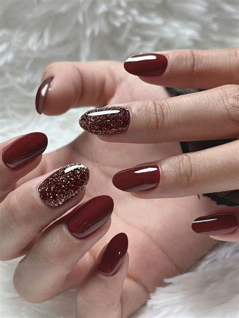 Maroon nail designs Maroon nail polish Maroon nail ideas Dark maroon ...