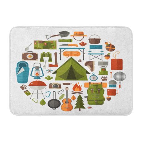 GODPOK Hiking Camping Equipment Collection Binoculars Bowl Barbecue ...