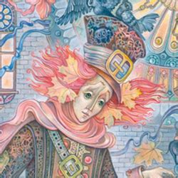 Иллюстрация Шарманка-осень в стиле декоративный | Illustrators.ru