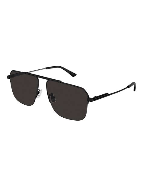 Bottega Veneta Black Navigator Sunglasses | David Jones