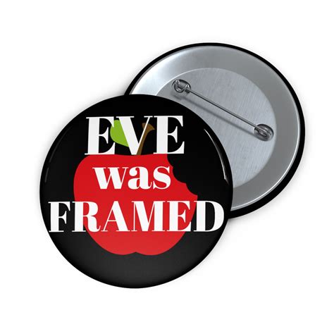 Funny Meme Eve Was Framed Joke Pin Button - Etsy