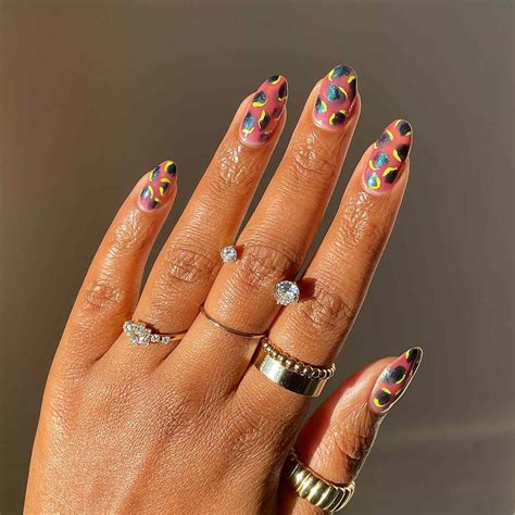 cheetah print nail designs   fierce fall manicure