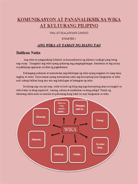 komunikasyon  pananaliksik sa wika  kulturang pilipino