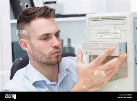 inserting cpu  res stock photography  images alamy