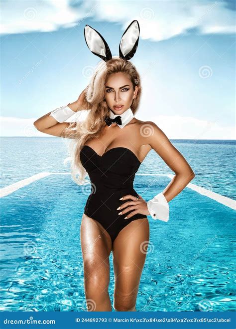 Two Model With Bunny Ears Royalty-Free Stock Image | CartoonDealer.com