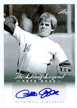 Pete Rose autographed baseball card (Montreal Expos legend) 2012 Leaf # ...