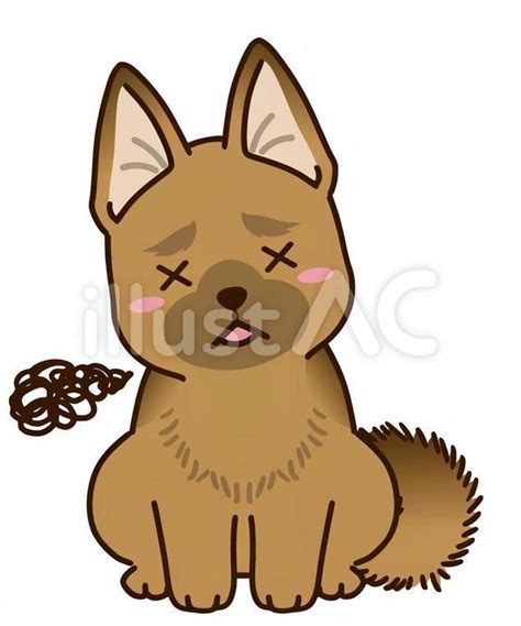 がっかりするジャーマンシェパードイラスト - No: 22076008｜無料イラスト・フリー素材なら「イラストAC」