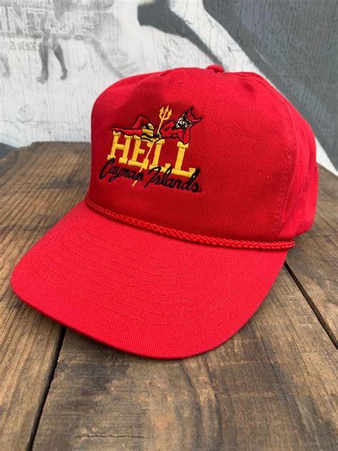 Hell Cayman Islands Sexy Devil Embroidered Snapback Hat | Boardwalk Vintage