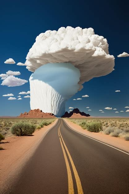 premium ai image  road   highway    cloud