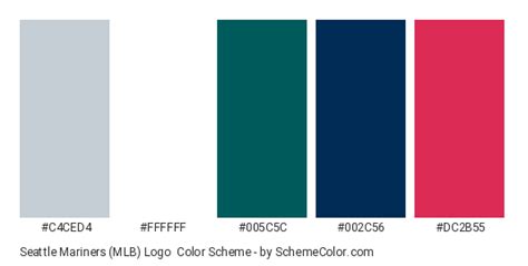 Seattle Mariners (MLB) Logo Color Scheme » Brand and Logo » SchemeColor.com