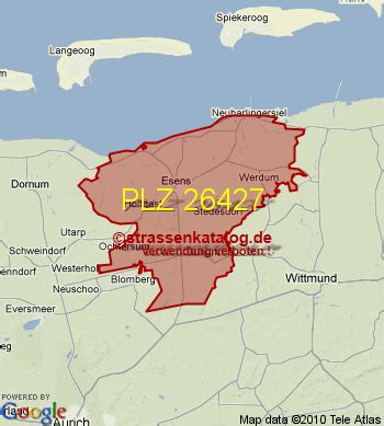 Postleitzahlgebiet 26427 - PLZ