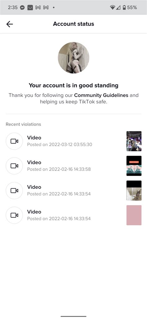 " your account has multiple community guideline violations" pop up