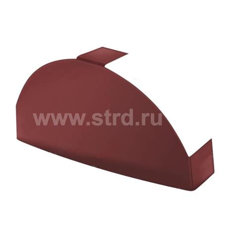 Заглушка торцевая для полукруглого конька для металлочерепицы R80мм ...