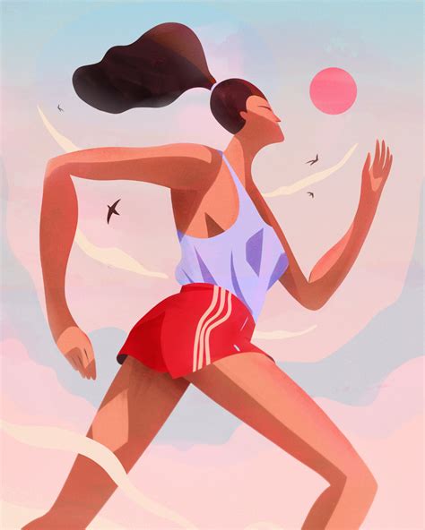 illustrator animator running art illustration athletic