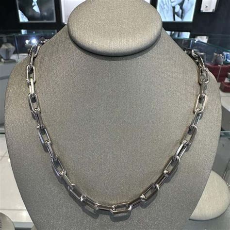 Cartier Santos De Cartier 18K White Gold Necklace at 1stDibs | cartier ...