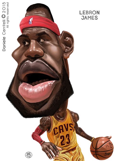 Lebron James caricature, Daniele Cerritelli | Caricature, Lebron james ...