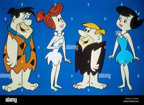 THE FLINTSTONES FRED FLINTSTONE, WILMA FLINTSTONE, BARNEY RUBBLE Stock