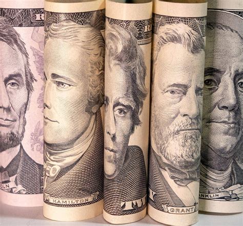 dollar bill portraits  presidents  american currency photo