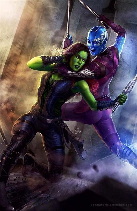 Gamora E Nebulosa - Gamora Vs Nebula | Gamora and nebula, Marvel comic universe, Gamora