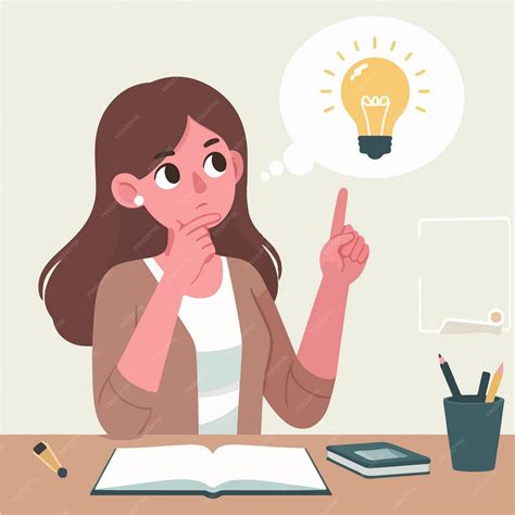 Premium Vector | Happy woman got idea explaining something cartoon
