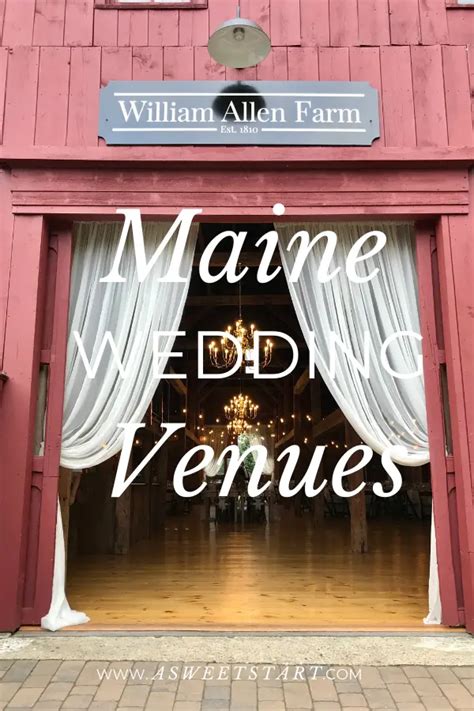 Maine Wedding Venues All Over the State - A Sweet Start