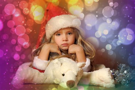 Little santa girl stock photo. Image of cute, golden - 24808834