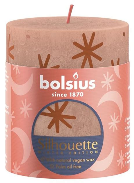 Свічка новорічна рустик Bolsius Silhouette Сніжинка 80/68 ...