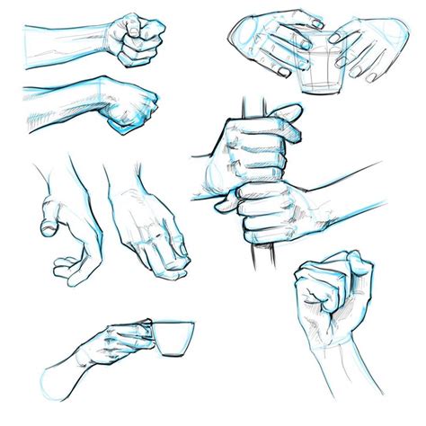 drawings  hands quick sketches hand studies