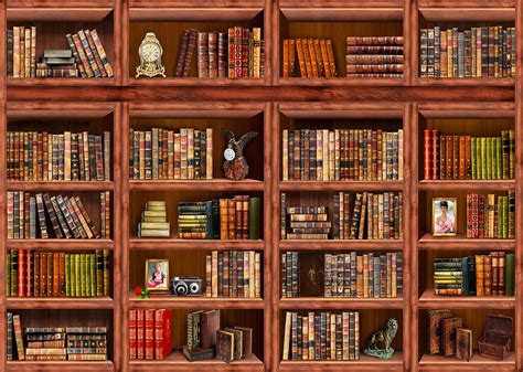 Рисунок Или Фото Книжного Шкафа Школьного - HD фотoграфии
