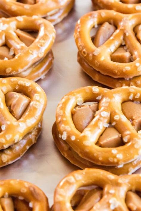 Caramel Stuffed Christmas Pretzels Recipe • Bake Me Some Sugar