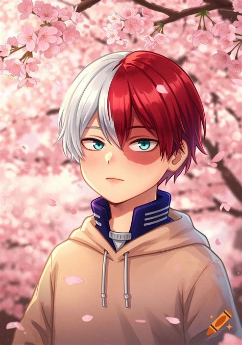 anime illustration  shoto todoroki   hero academia