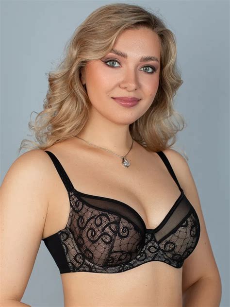 Купить черно-бежевый бюстгальтер с полупоролоновой чашкой Lady Lux 430 ...