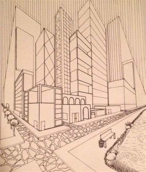 2-Point Perspective City Drawing