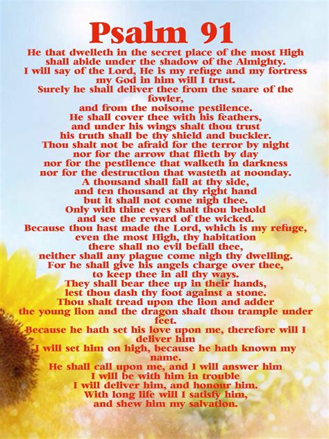 Psalms 91 Printable