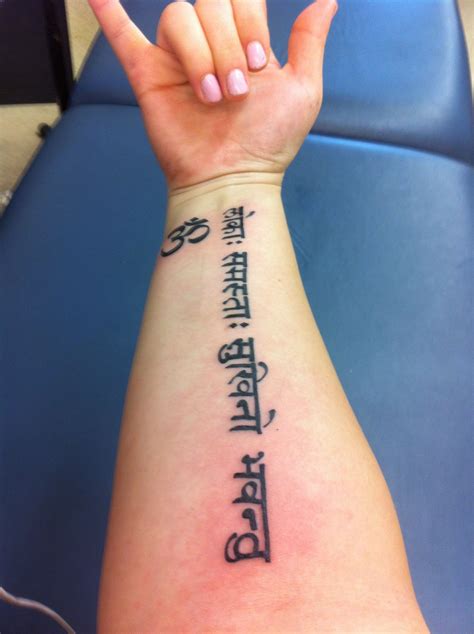 lokah samastah sukhino bhavantu sanskrit tattoo ...