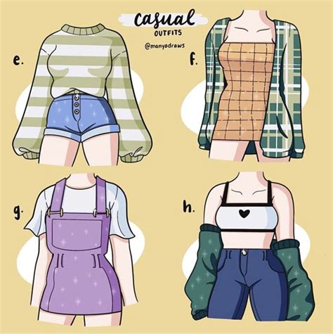 atmanyadraws casual outfits drawing anime clothes fashion design