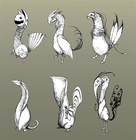 Feathered Creatures by ConceptualMachina on DeviantArt